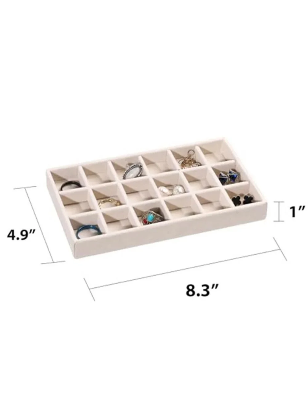 Jewelry Trays for Drawer,Set of 9 Jewelry Organizer and Storage |Velvet Material